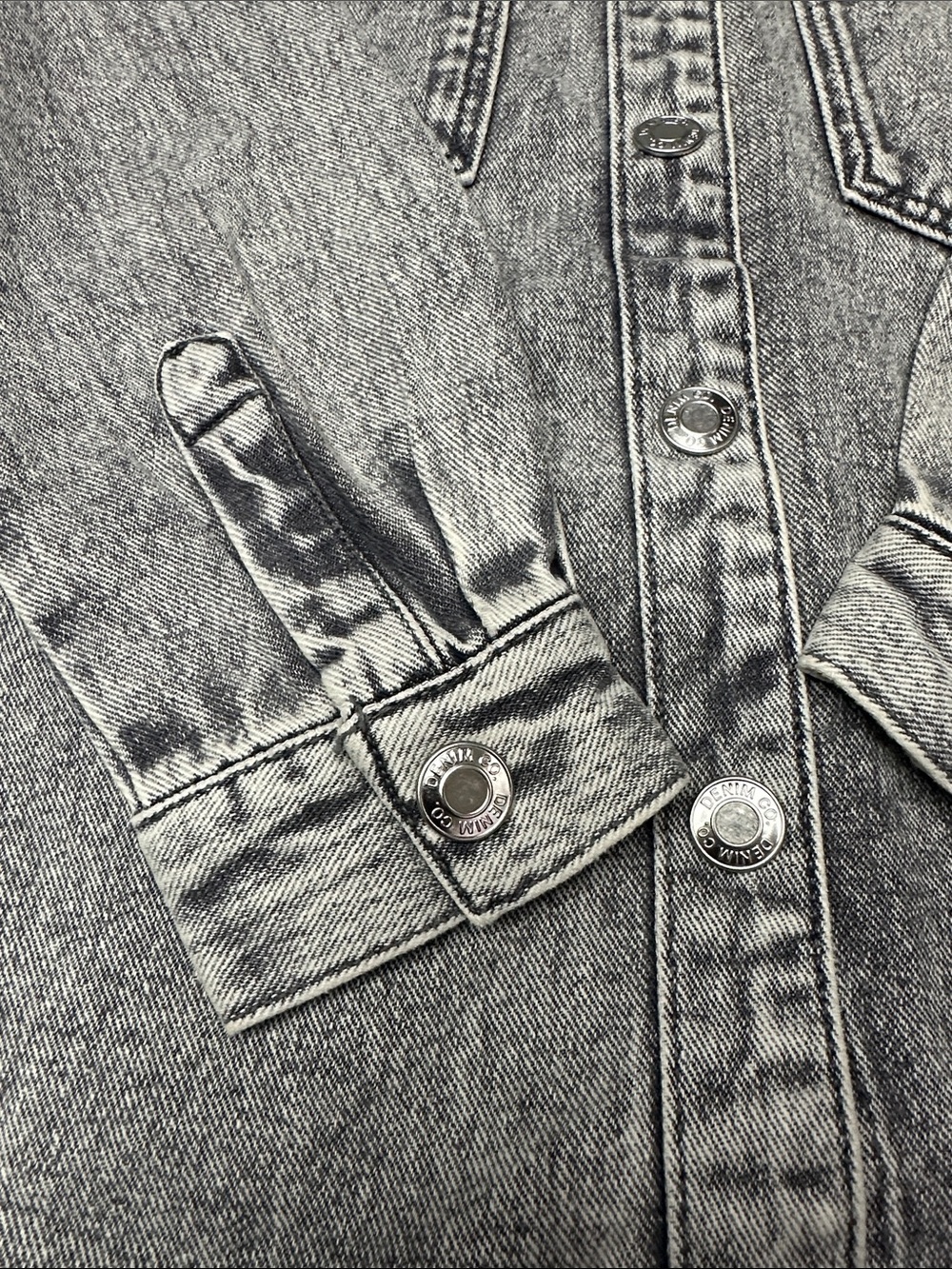 Primark Grey Washed Denim Shirt Jacket - Picture 6 of 9